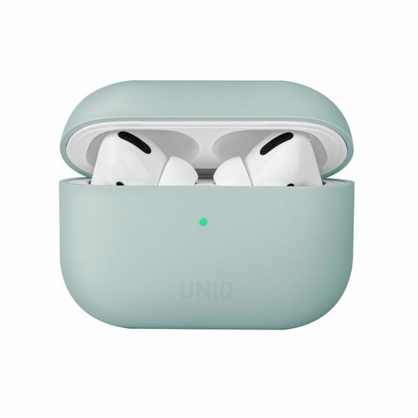 Back panel cover UNIQ Uniq Lino Silicone case for AirPods Pro - mint