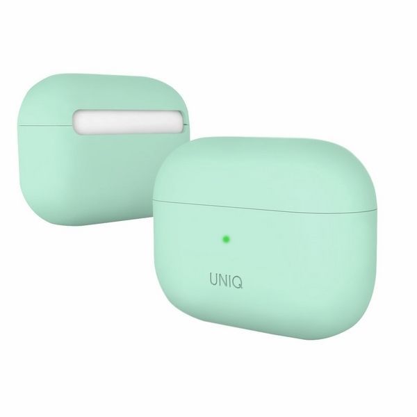 Back panel cover UNIQ Uniq Lino Silicone case for AirPods Pro - mint