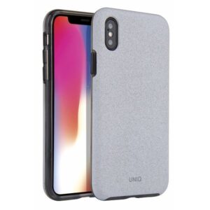 Nugarėlės dėklai UNIQ  Uniq Lithos case for iPhone Xs Max - light gray 