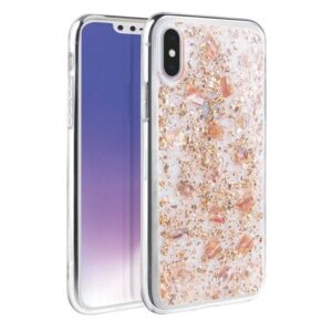 Nugarėlės dėklai UNIQ  Uniq Lumence Clear case for iPhone Xs Max - pink and gold 