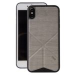 Back panel cover UNIQ  Uniq Transforma Ligne case for iPhone X / Xs - gray 