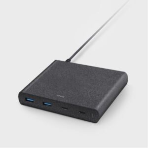 Adapteris UNIQ  HUB Uniq Surge LITHOS Collective 90W 2xUSB-A QC 3.0 / 2xUSB-C PD 3.0 - black 