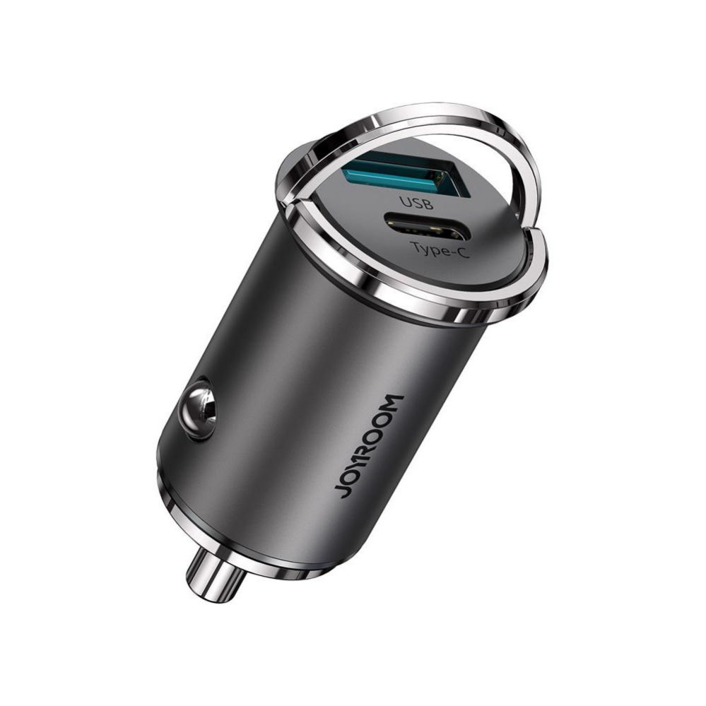 Adaptrid Joyroom Joyroom fast car charger USB Type C / USB 45 W 5 A Power Delivery Quick Charge 3.0 AFC SCP gray (C-A35)