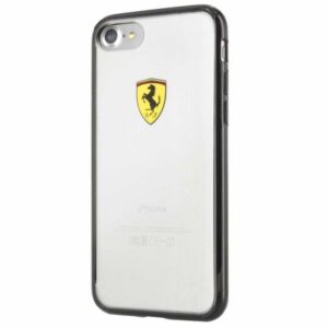 Aizmugurējais vāciņš Ferrari  Ferrari Hardcase FEHCP7BK iPhone 7/8/SE 2020 / SE 2022 black/transparent Racing Shield