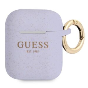 Aizmugurējais vāciņš Guess  Guess GUA2SGGEU AirPods cover purple/purple Silicone Glitter 