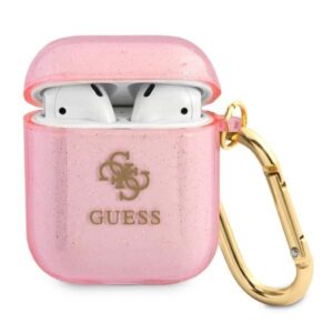 Aizmugurējais vāciņš Guess  Guess GUA2UCG4GP AirPods cover pink/pink Glitter Collection