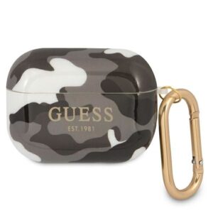 Aizmugurējais vāciņš Guess  Guess GUAPUCAMG AirPods Pro cover black/black Camo Collection