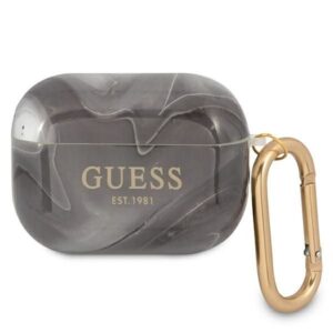 Aizmugurējais vāciņš Guess  Guess GUAPUNMK AirPods Pro cover black/black Marble Collection
