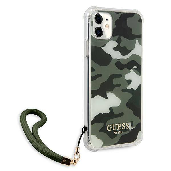 Back panel cover Guess Guess GUHCN61KSARKA iPhone 11 6.1" / Xr green/khaki hardcase Camo Collection