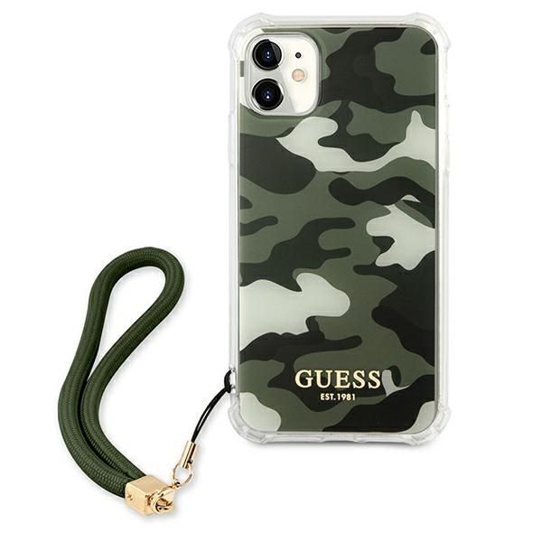 Back panel cover Guess Guess GUHCN61KSARKA iPhone 11 6.1" / Xr green/khaki hardcase Camo Collection