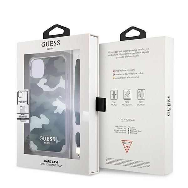 Back panel cover Guess Guess GUHCN61KSARKA iPhone 11 6.1" / Xr green/khaki hardcase Camo Collection