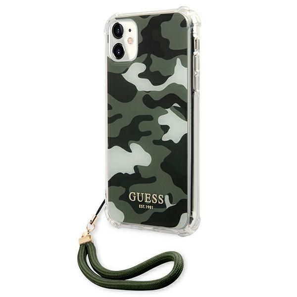 Back panel cover Guess Guess GUHCN61KSARKA iPhone 11 6.1" / Xr green/khaki hardcase Camo Collection