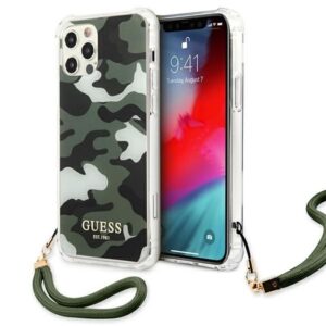 Aizmugurējais vāciņš Guess  Guess GUHCP12LKSARKA iPhone 12 Pro Max 6.7" green/khaki hardcase Camo Collection 