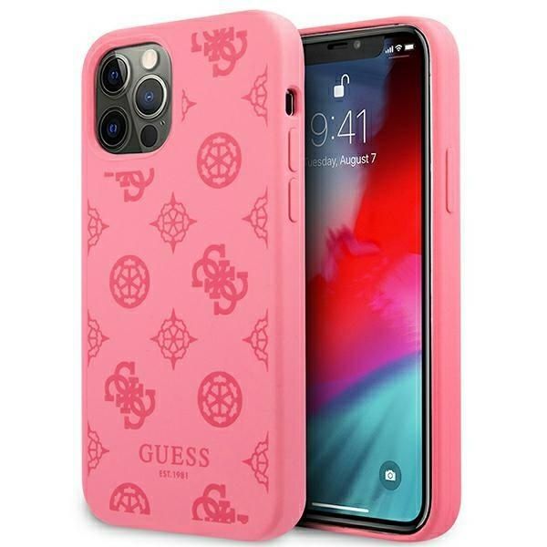 Back panel cover Guess Guess GUHCP12LLSPEFU iPhone 12 Pro Max 6.7" fuchsia/fuchsia hard case Peony Collection