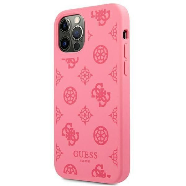 Back panel cover Guess Guess GUHCP12LLSPEFU iPhone 12 Pro Max 6.7" fuchsia/fuchsia hard case Peony Collection