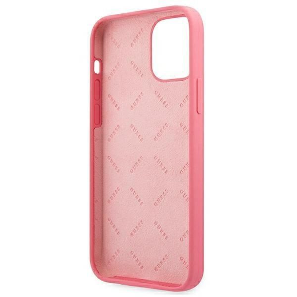 Back panel cover Guess Guess GUHCP12LLSPEFU iPhone 12 Pro Max 6.7" fuchsia/fuchsia hard case Peony Collection