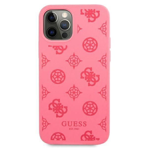 Back panel cover Guess Guess GUHCP12LLSPEFU iPhone 12 Pro Max 6.7" fuchsia/fuchsia hard case Peony Collection