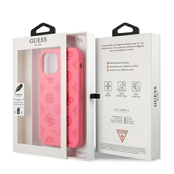 Back panel cover Guess Guess GUHCP12LLSPEFU iPhone 12 Pro Max 6.7" fuchsia/fuchsia hard case Peony Collection