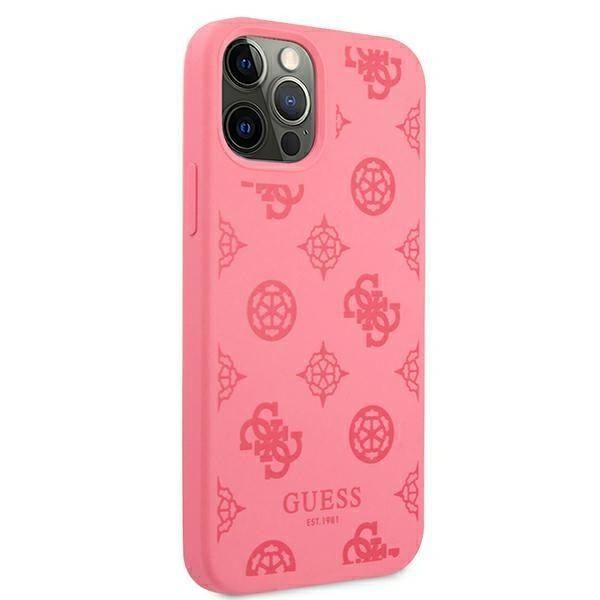 Back panel cover Guess Guess GUHCP12LLSPEFU iPhone 12 Pro Max 6.7" fuchsia/fuchsia hard case Peony Collection