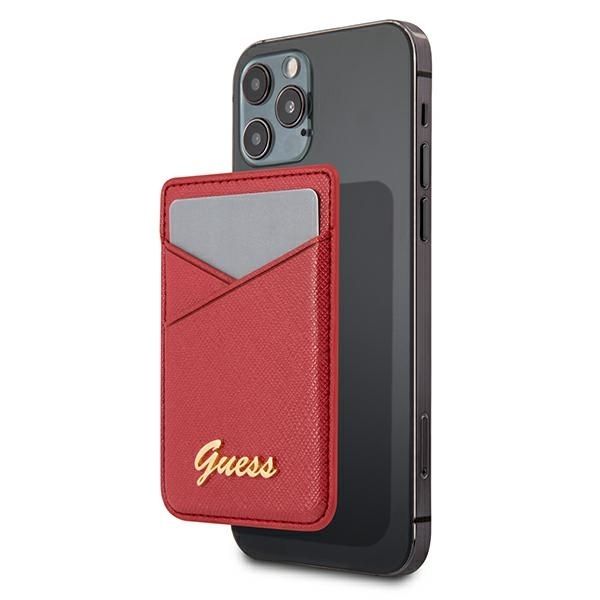 Tagakaaned Guess Guess Wallet Card Slot GUWMSSASLRE MagSafe Saffiano red/red