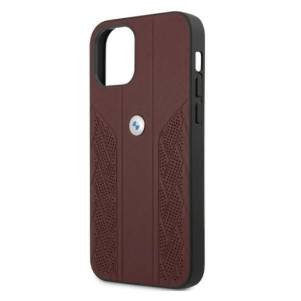 Tagakaaned BMW Etui BMW BMHCP12LRSPPR iPhone 12 Pro Max 6,7" czerwony/red hardcase Leather Curve Perforate