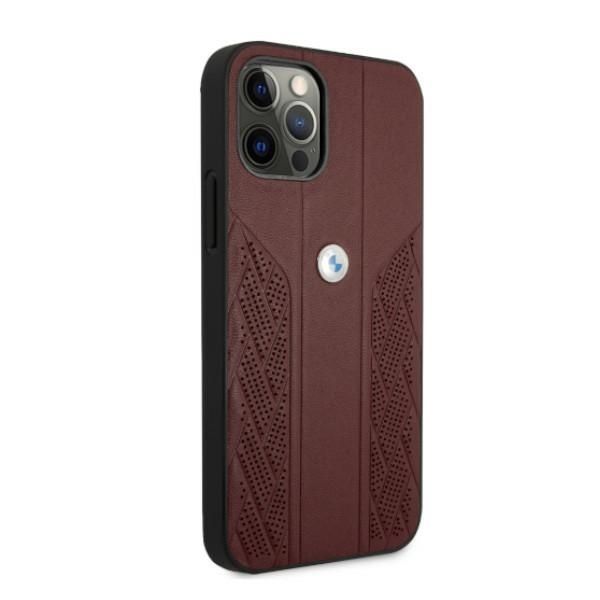 Tagakaaned BMW Etui BMW BMHCP12LRSPPR iPhone 12 Pro Max 6,7" czerwony/red hardcase Leather Curve Perforate