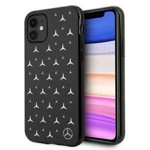 Aizmugurējais vāciņš Mercedes-Benz  Mercedes Silver Stars Pattern Case for iPhone 11 / Xr - Black 