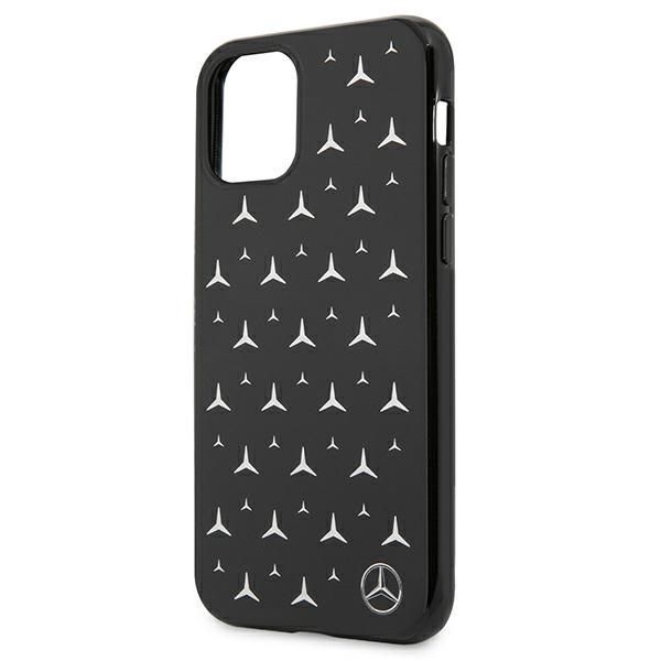 Tagakaaned Mercedes-Benz Mercedes Silver Stars Pattern Case for iPhone 11 / Xr - Black