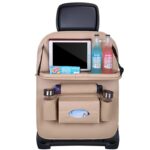 Auto turētājs Hurtel  Car organizer for the seat foldable shelf mini car table beige 