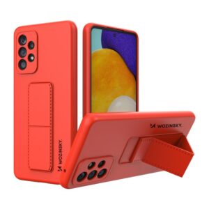 Back panel cover Wozinsky - Wozinsky Kickstand Case silicone stand cover for Samsung Galaxy A73 red 
