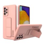Aizmugurējais vāciņš Wozinsky  Wozinsky Kickstand Case Silicone Stand Cover for Samsung Galaxy A73 Pink 