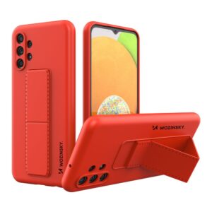 Aizmugurējais vāciņš Wozinsky  Wozinsky Kickstand Case Silicone Stand Cover for Samsung Galaxy A13 5G Red 