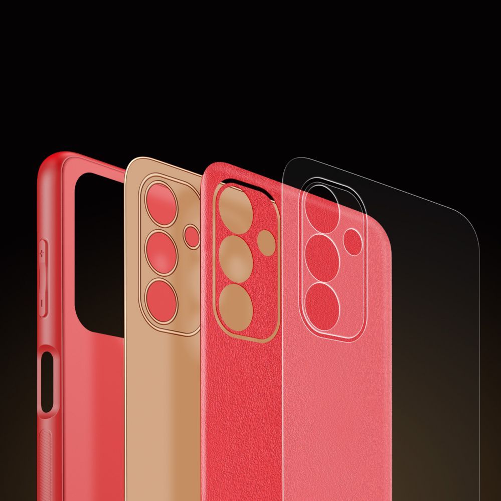 Back panel cover Dux Ducis Dux Ducis Yolo elegant cover made of ecological leather for Samsung Galaxy A13 5G red