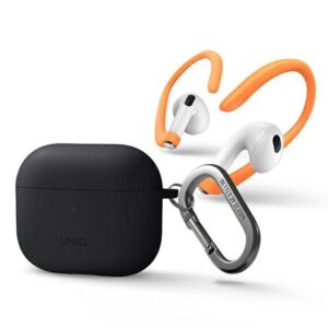 Nugarėlės dėklai UNIQ  Uniq Nexo case for AirPods 3 + Ear Hooks Silicone - gray 