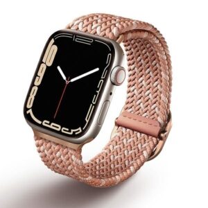 Kitas telefono priedas UNIQ  Uniq Aspen Braided strap for Apple Watch 1/2/3/4/5/6/7/8/SE/SE2 40/38/41mm - pink 