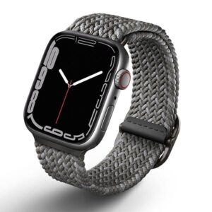 Kitas telefono priedas UNIQ  Uniq Aspen Braided Strap for Apple Watch 1/2/3/4/5/6/7/8/SE/SE2 44/42/45mm - Gray 