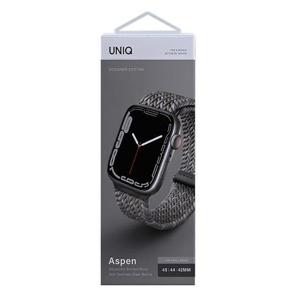Other Phone Accessory UNIQ Uniq Aspen Braided Strap for Apple Watch 1/2/3/4/5/6/7/8/SE/SE2 44/42/45mm - Gray