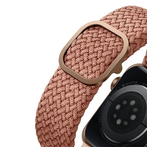 Cits mobilo telefonu aksesuārs UNIQ Uniq Aspen Braided strap for Apple Watch 1/2/3/4/5/6/7/8/SE/SE2 44/42/45mm - pink