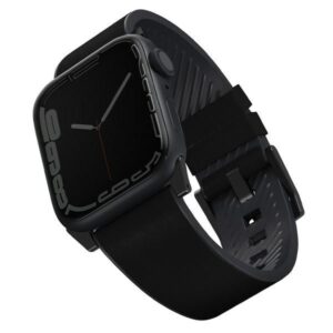 Cits mobilo telefonu aksesuārs UNIQ  Uniq Straden Leather Hybrid Strap for Apple Watch 1/2/3/4/5/6/7/8/SE/SE2/Ultra 42/44/45/49mm - Black 