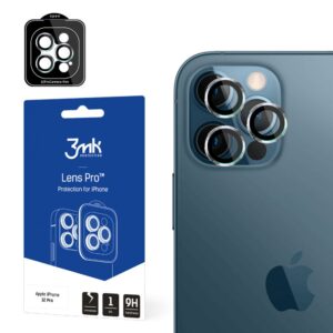 Protective glass 3MK  3MK Lens Protection Pro iPhone 12 Pro Camera lens protection with mounting frame 1 pc. 