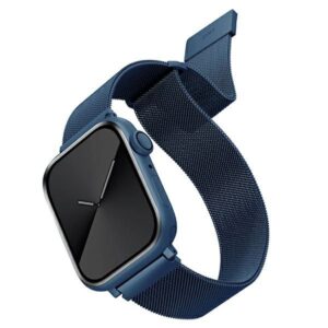 Nugarėlės dėklai UNIQ  Uniq Dante Stainless Steel Strap for Apple Watch 1/2/3/4/5/6/7/8/SE/SE2 42/44/45mm - Blue 