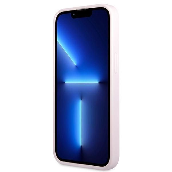 Aizmugurējais vāciņš Guess Guess GUHCP13LPSASBPU iPhone 13 Pro / 13 6.1" purple/purple Saffiano Hot Stamp & Metal Logo