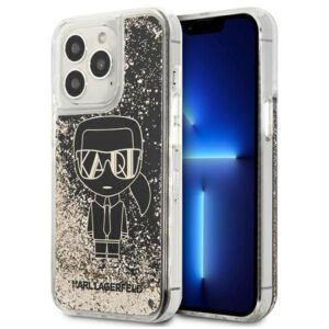 Aizmugurējais vāciņš Karl Lagerfeld  Karl Lagerfeld KLHCP13XLGGKBK iPhone 13 Pro Max 6,7" czarny/black hardcase Liquid Glitter Gatsby 
