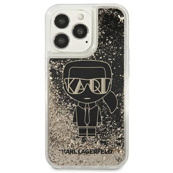 Back panel cover Karl Lagerfeld Karl Lagerfeld KLHCP13XLGGKBK iPhone 13 Pro Max 6,7" czarny/black hardcase Liquid Glitter Gatsby