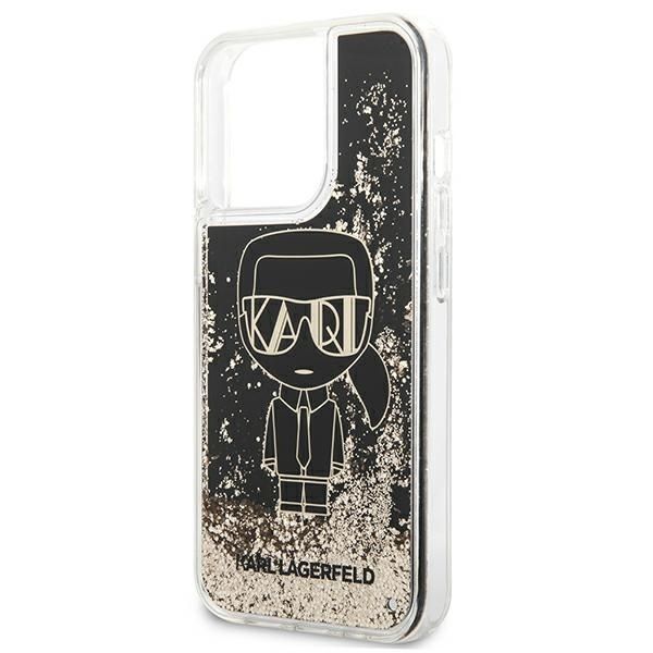 Back panel cover Karl Lagerfeld Karl Lagerfeld KLHCP13XLGGKBK iPhone 13 Pro Max 6,7" czarny/black hardcase Liquid Glitter Gatsby