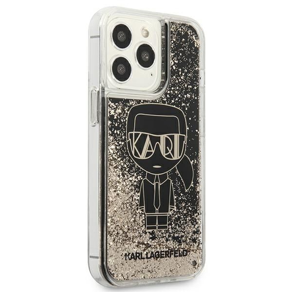 Back panel cover Karl Lagerfeld Karl Lagerfeld KLHCP13XLGGKBK iPhone 13 Pro Max 6,7" czarny/black hardcase Liquid Glitter Gatsby