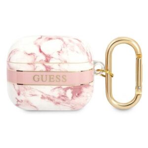 Aizmugurējais vāciņš Guess  Guess GUA3HCHMAP AirPods 3 cover pink/pink Marble Strap Collection