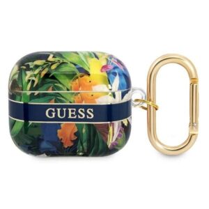 Aizmugurējais vāciņš Guess  Guess GUA3HHFLB AirPods 3 cover blue/blue Flower Strap Collection