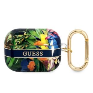 Aizmugurējais vāciņš Guess  Guess GUAPHHFLB AirPods Pro cover blue/blue Flower Strap Collection