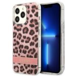 Aizmugurējais vāciņš Guess  Guess GUHCP13LHSLEOP iPhone 13 Pro / 13 6.1" pink/pink hardcase Leopard 